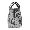 Heißer Verkauf Hundeknochen und Pfotenabdruck Lunchbox Auslaufsicher Kühlbox Thermisch Essensisoliert Lunchtasche für Frauen Arbeit Picknick Bento Box