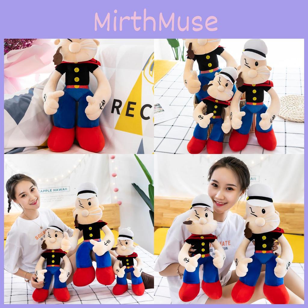 Super Soft Plush Popeye And Mario Stuffed Toy Figure For Kids Birthday Gift 50cm 60cm 70cm