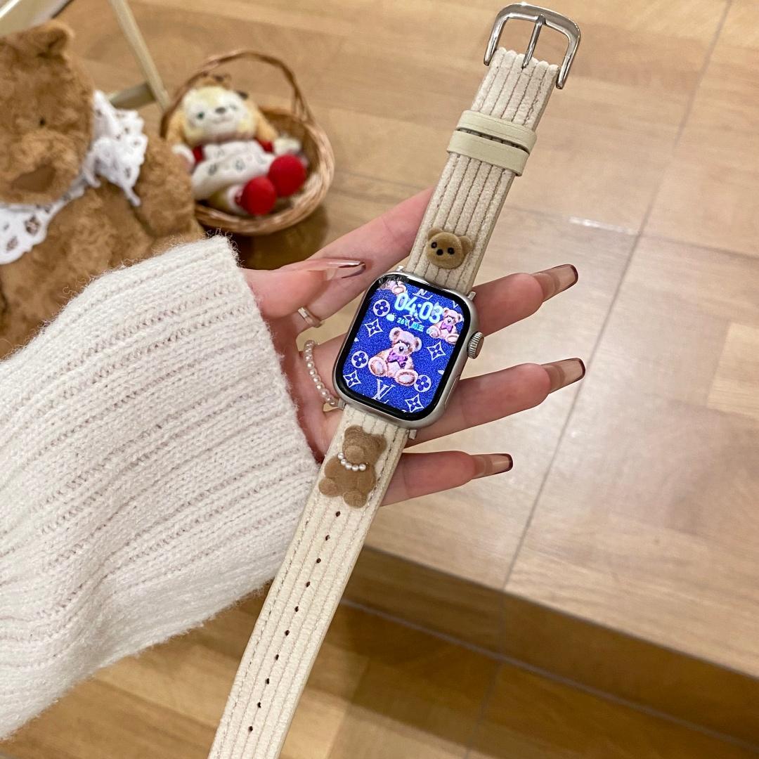 

Furry Bear Strap for Apple Watch Ultra 9 8 7 6 5 4 Ultra/SE band 38 40 41 42 45 46 49mm S10 42mm 42/44/45/46/49mm