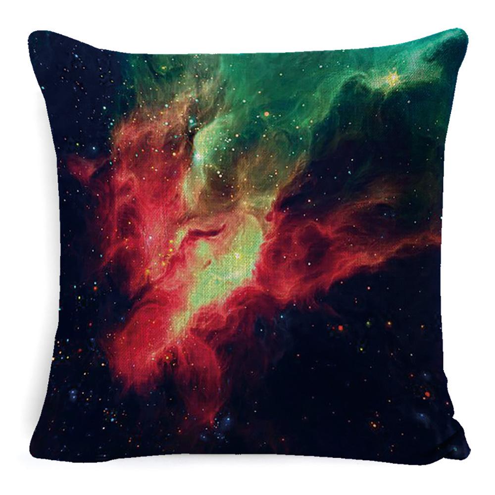 Nordic Sofa Pillow Light Luxury Style Living Room Bedside Cushion Cosmic Scenery Linen Pillow Case Without Core Waist Pillow