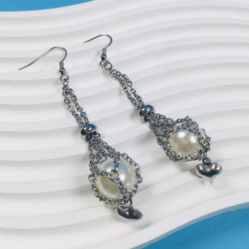 Interchangeable Crystal Holder Dangle Earrings Empty Stone Holder Replacement Drop Earrings for Women Party Jewelry Gift