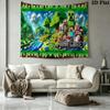 Mine World Building Wall Tapestry Aesthetic Wall Hanging Printed Fabric Blanket Decorative Tapestries for Bedroom Living Room Home Decor