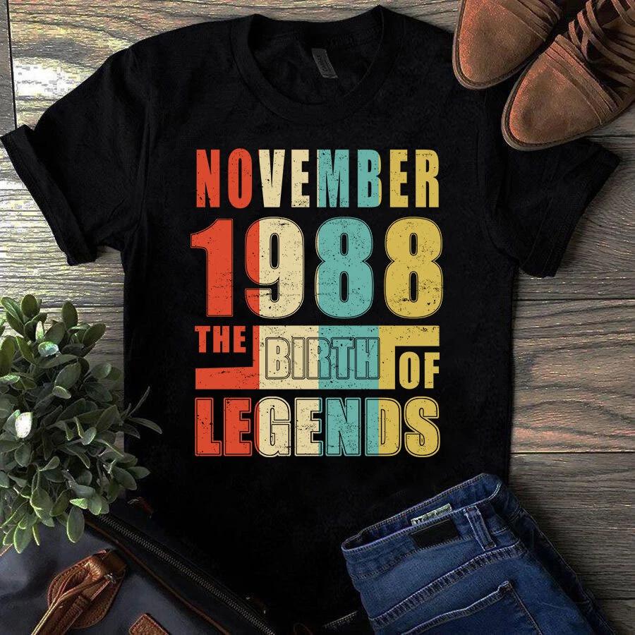 Men s and Women s T-shirts November 1988 The Birth S