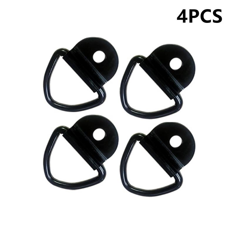 

4/8 шт. Сверхпрочные крепежные кольца для кузова грузовика, прицепы, крюк для груза, болтовое крепление, V-образные кольца, аксессуары для рельсов пикапов, черная сталь