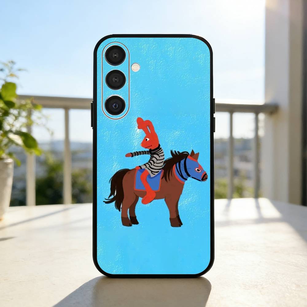 Cute B-Bodoque 31 Minutos Bunny Phone Case For Samsung A73,A21s,A22,A31,A32,A52,A53,A71,A80,Soft Black Shell