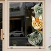 Cute Realistic Animal Peeking Window Stickers Creative Glass Decor Festival Decoration Home Shop Window Clings Adorable Animal Wall Stickers