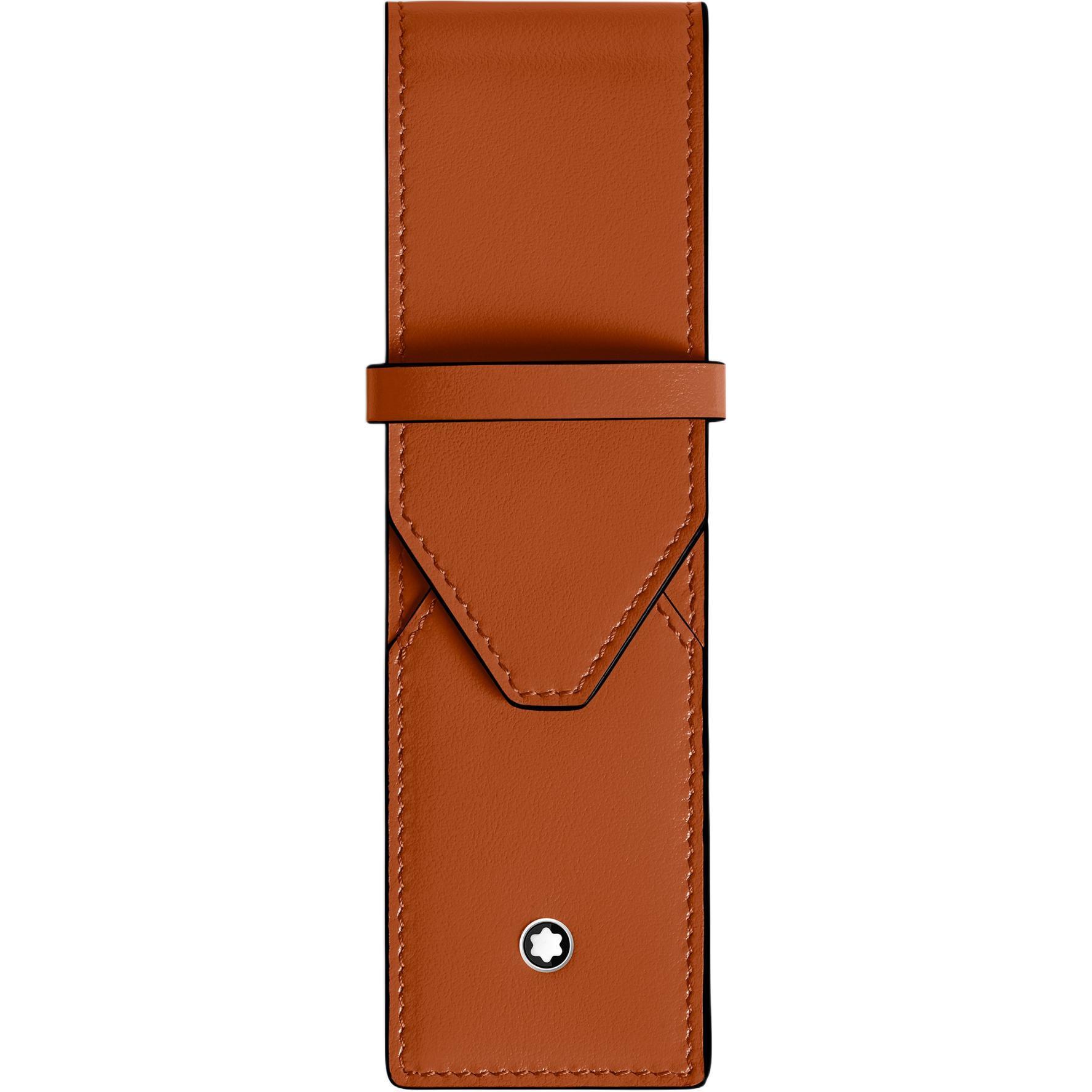 

Montblanc Meisterstück 2 Hexagonal White Star Logo Leather Pen Case Unisex Accessories Rust 198815 Basic Set (Bag+Dust Bag)