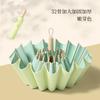 32-Rib Chinese Style Folding Umbrella Women UV Protection Rain Sun Dual Use