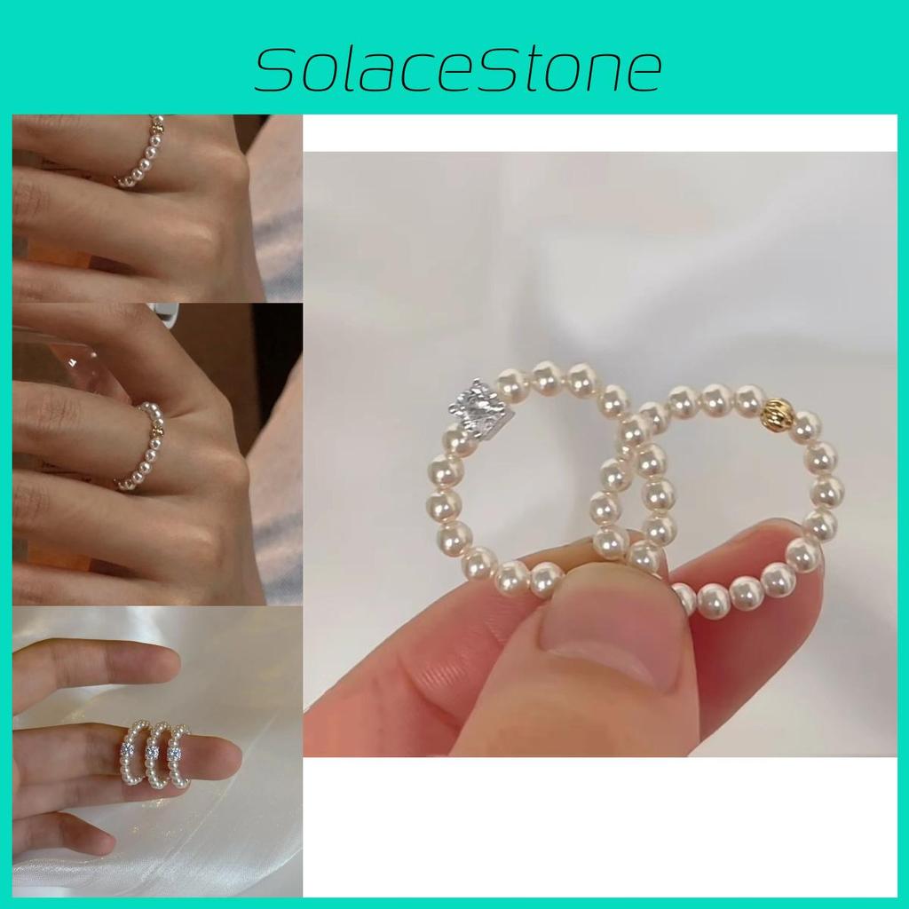 Chic Geometric Pearl Ring For Women With 3mm To 4mm Pearls Ideal For Minimalist Fashion Lovers