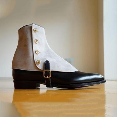 Autumn New Men Pu Button Formal Business Shoes Flat Bottomed Overshoot High Quality Men Shoes Wedding Shoes Ks192