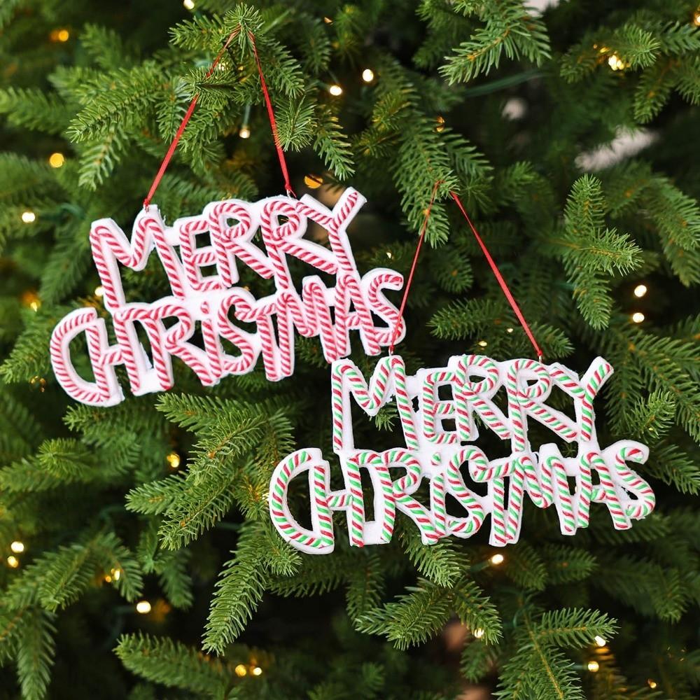 English Letter Merry Christmas Letter Pendant Plastic Xmas Tree Ornaments Christmas Tree