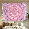 Casual Warm Daily Polychrome M-Mandala Flower Tapestry Washable Soft Tapestry Wall Hanging Decor for Living Home Room Bedroom