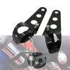 2 Pcs Motorcycle Headlight Bases Black Front Light Mounting Adjustable Bracket Clamp for 35?43mm