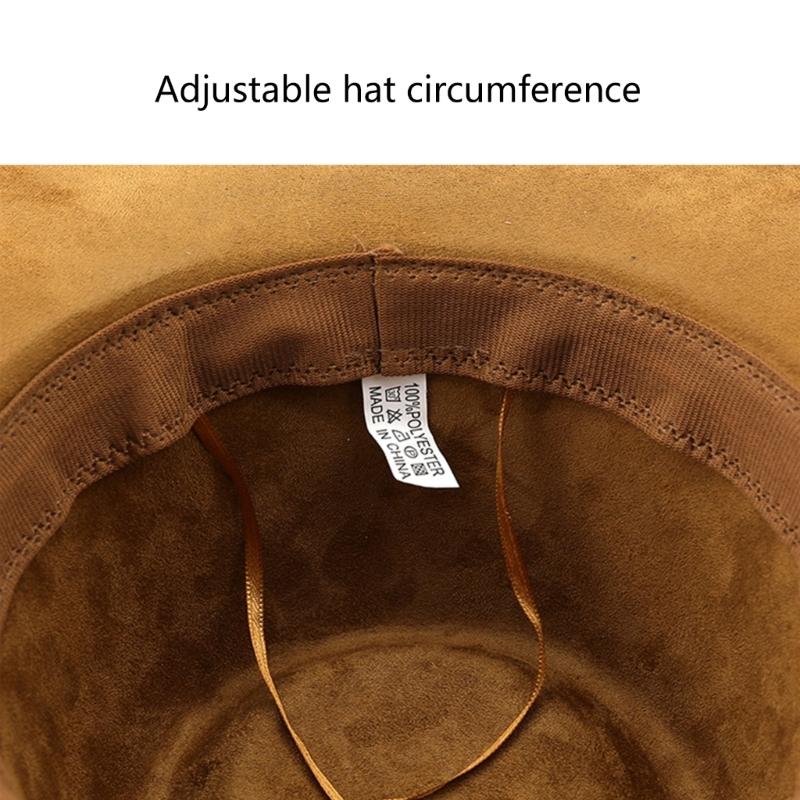 Vintage Sueded Denims Hat Trendy Western Headwear Casual Western Hat Outdoor for Music Festivals