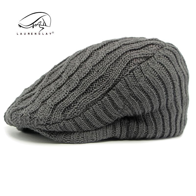 Retro Wool Beret Women's Autumn and Winter Knitted Hat Fleece Warm Cap Casual Forward Hat Men