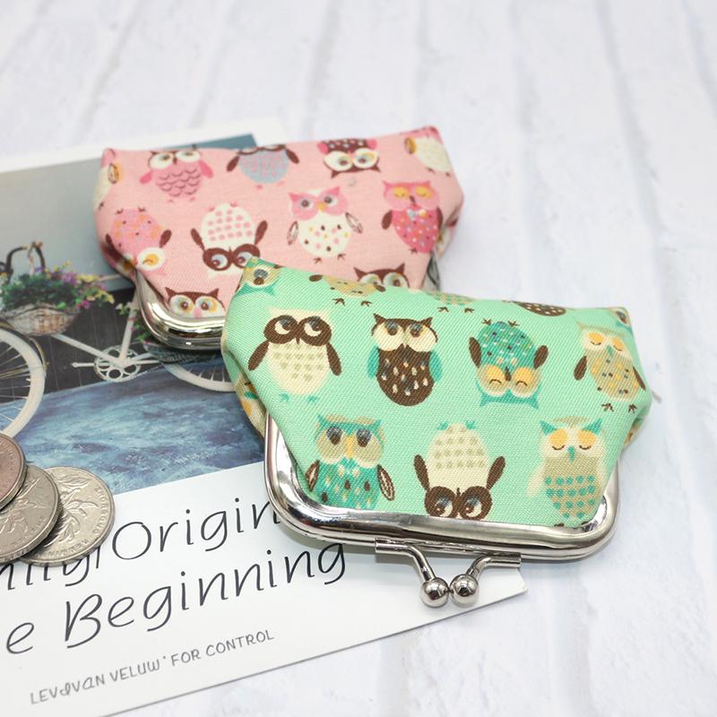 Cute Cartoon Printed Owl Coin Purse Wallet Hasp Pocket Money Purse Wedding Candy Bag