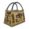 Egyptian Cat Goddess Bastet Insulated Lunch Bags for Outdoor Picnic Ancient Egypt Symbol Waterproof Thermal Cooler Lunch Box