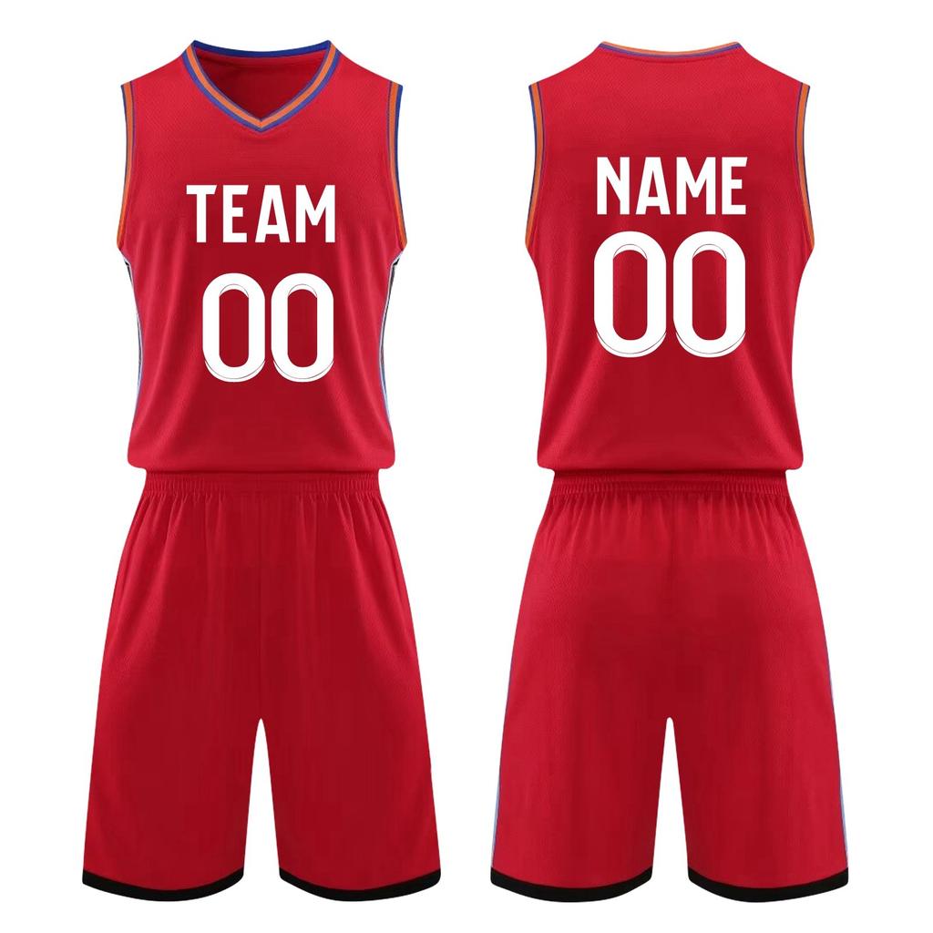 Herren Basketball Trikot Set Ärmellos V-Ausschnitt Uniformen Leichte Athletische Sportbekleidung Trainingsoutfit