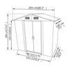 VidaXL Abri de stockage pour jardin Métal Gris 204 x 132 x 186 cm 42983