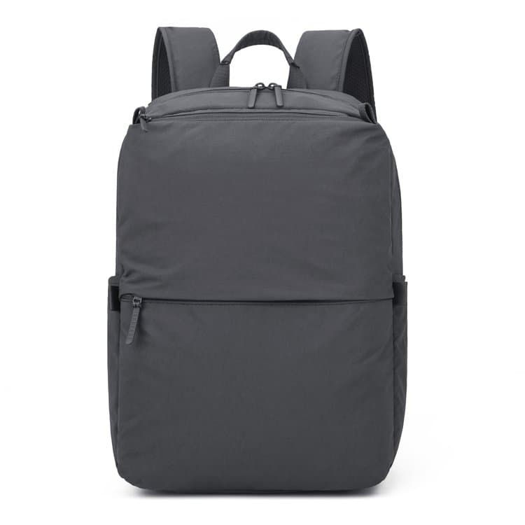 

Simple solid color backpack women s travel computer bag сірий