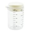 Plastic Measuring Cup with Lid V-shaped Spout Mixing Pitcher Easy to Pour