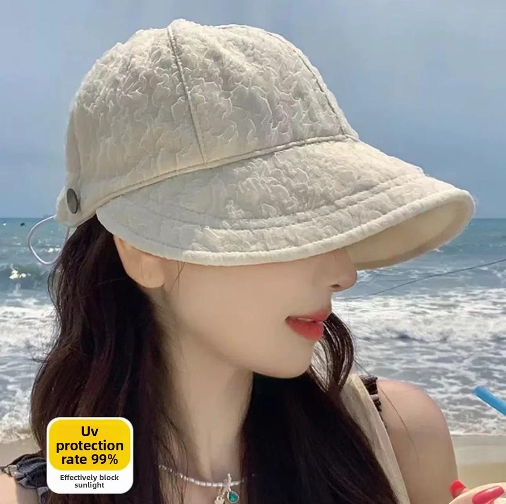 Polyester Summer Sun Hat With Wide Brim For Women Outdoor Sun Protection
