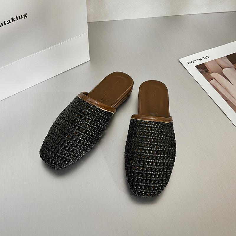 2025 Frühling neue Tasche Kopf Hausschuhe Damenmode Freizeitschuhe vielseitige flachbodige Boken Schuhe lässige Einzelschuhe