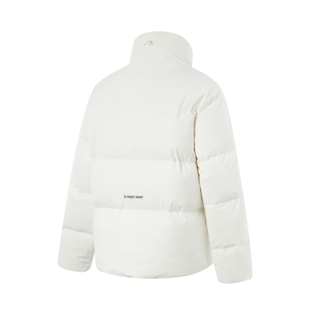Li-Ning Hot Pot Down Jacket Series Water-Resistant Stand Collar 600 Fill Power Warmth Outdoor Casual Short Winter Down Jacket Women Jacket AYMU254-1
