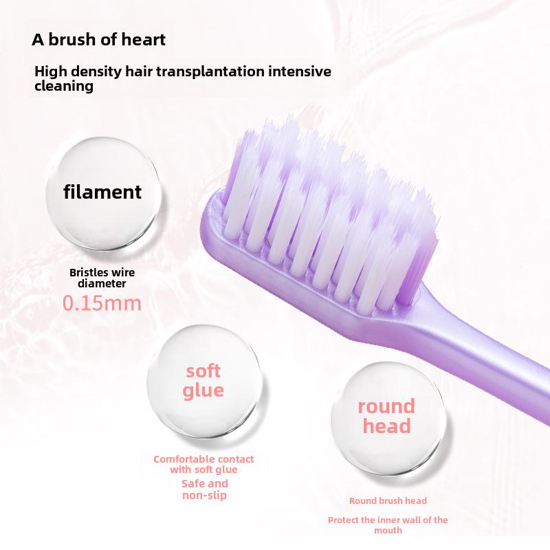 LERCH Family Set: Cartoon Cat Claw Toothbrush - Soft Bristles for Children & Adults, 6 Pieces