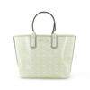 Michael Kors Jodie Classic Vintage Monogram Print Faux Leather Tote Bag Women Tote Mint-Green 35H1T2JT1C-ATOM
