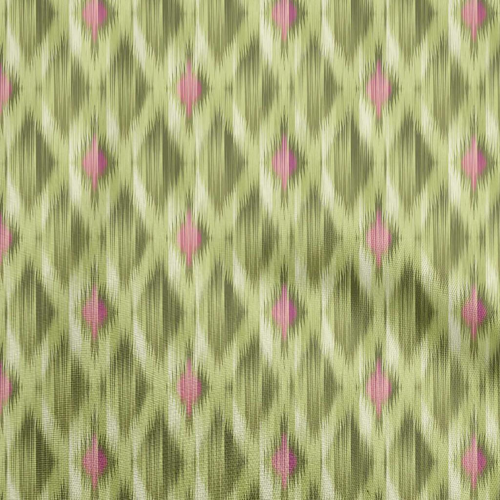 oneOone Cotton Flex Light Green Fabric Ikat Sewing Craft Projects Fabric Prints By Yard 40 Inch