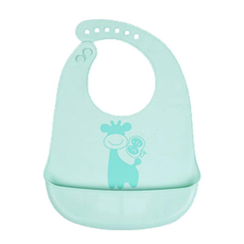 Waterproof Silicone Baby Bib with Food Pocket