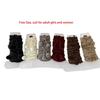New Solid Color Leg Warmers Thickened Knitted Bow Middle Tube Socks Harajuku Boot Covers Women