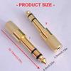 Gold Plate 6.5mm To 3.5mm Mono Adapter Audios Plugs High Fidelitys Sound Zinc Alloy Construction Durability Connectivities