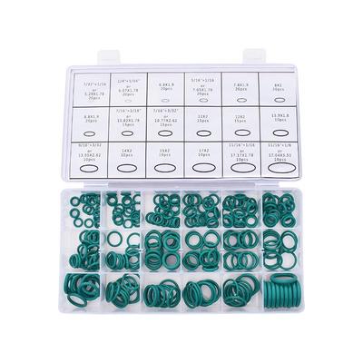 270-Piece Green & Purple Air Conditioning O-Rings Set - Oil-Resistant, Anti-Aging Sealing Rings