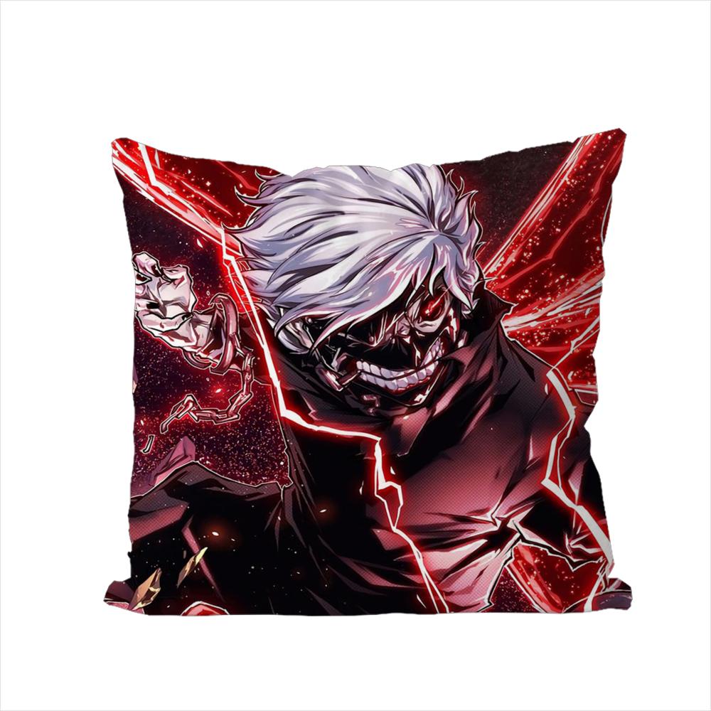 Anime Tokyo Ghoul Pillow Case For Car Sofa Decorative Home Doublesided Print Plush Square Throw Pillow Cushion Cover