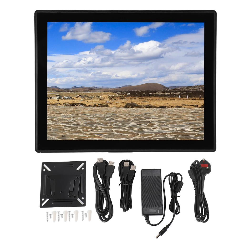 15in 10 Point Multi Touch Screen Monitor IP65 Waterproof 1024 X 768 HD Multimedia Interface Embedded