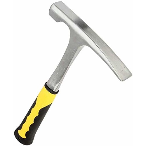 TRP Ultra Hard Head Rock Hammer - Premium Rubber Flat Tip Hammer