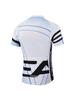 Men's short-sleeved cycling jersey, featuring a round neck and geometric pattern design, suitable for cycling and triathlon sports.