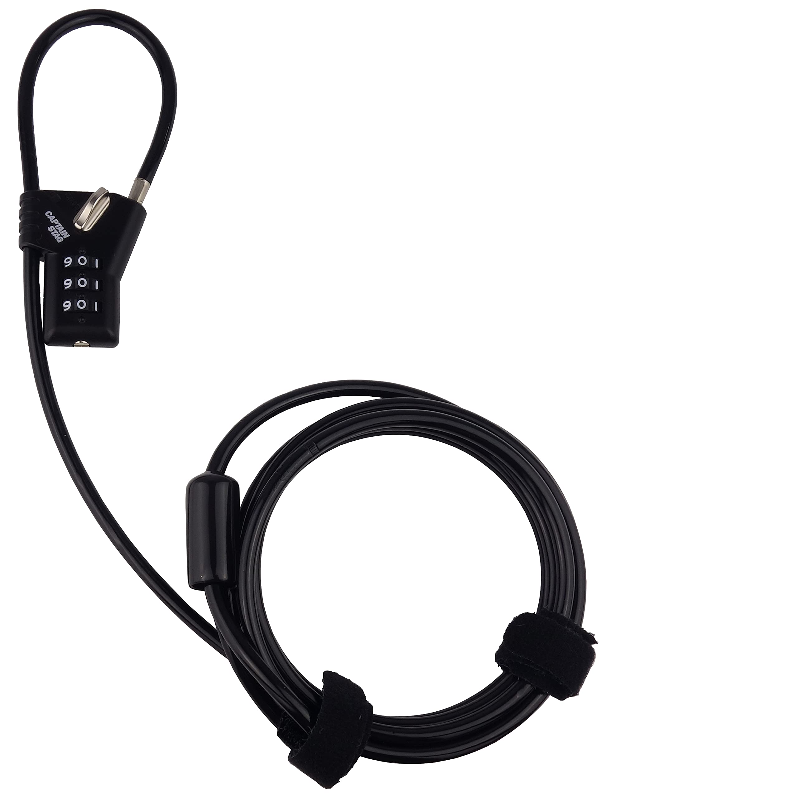 

Велосипедный трос Captain Stag с двойной петлей 2 м, с изменяемым кодовым замком, Замок, Замок, Замок, 3-значная комбинация, Легкий, Съемный, Диаметр 4,8 мм, чёрный