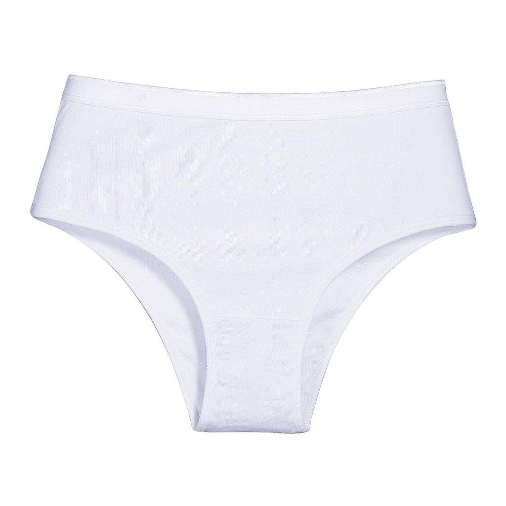 Damen-Panties in Übergröße mit hohem Bund aus reiner Baumwolle - Atmungsaktiv, Europäischer & Amerikanischer Stil, Halbe Hüftabdeckung, Bauchkontrolle.