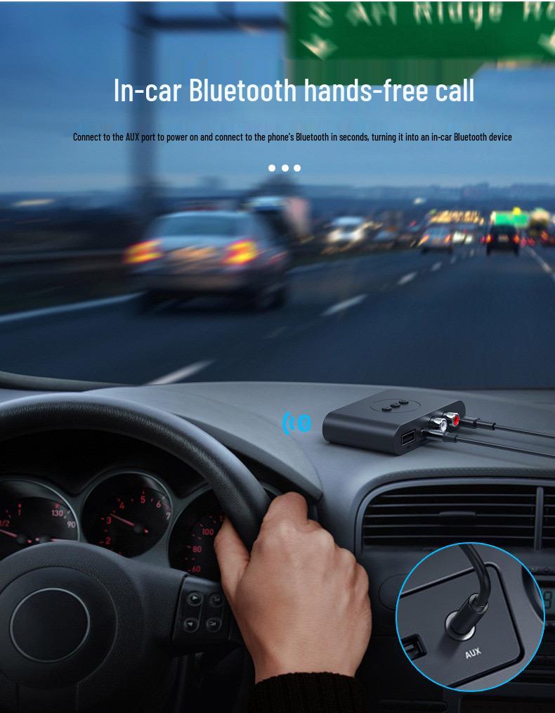 NFC Bluetooth 5.3 Music Receiver & Hands-free Car Speaker with USB Flash Drive Support