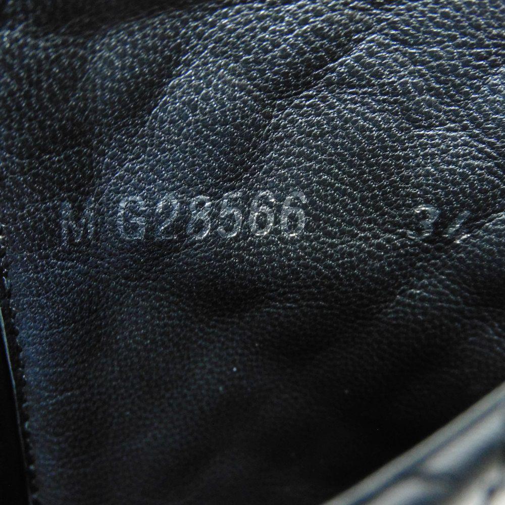 Used Matelasse COCO Mark Engineer G28566 7900 34" Quilted Side Zip Engineer Belt, Size 8.3" (10097) CC Mark Black