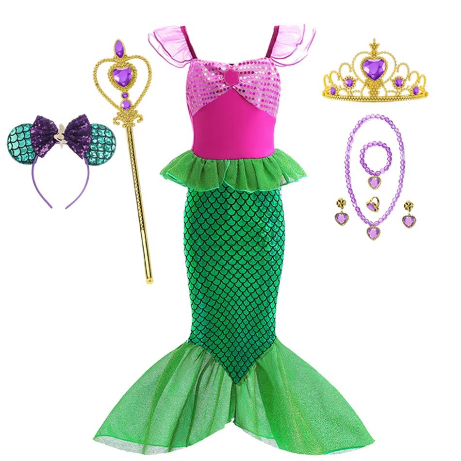 Girl Princess Dress Vestidos Charm Cosplay Costume Kids Birthday Party Halloween Disguise Clothes