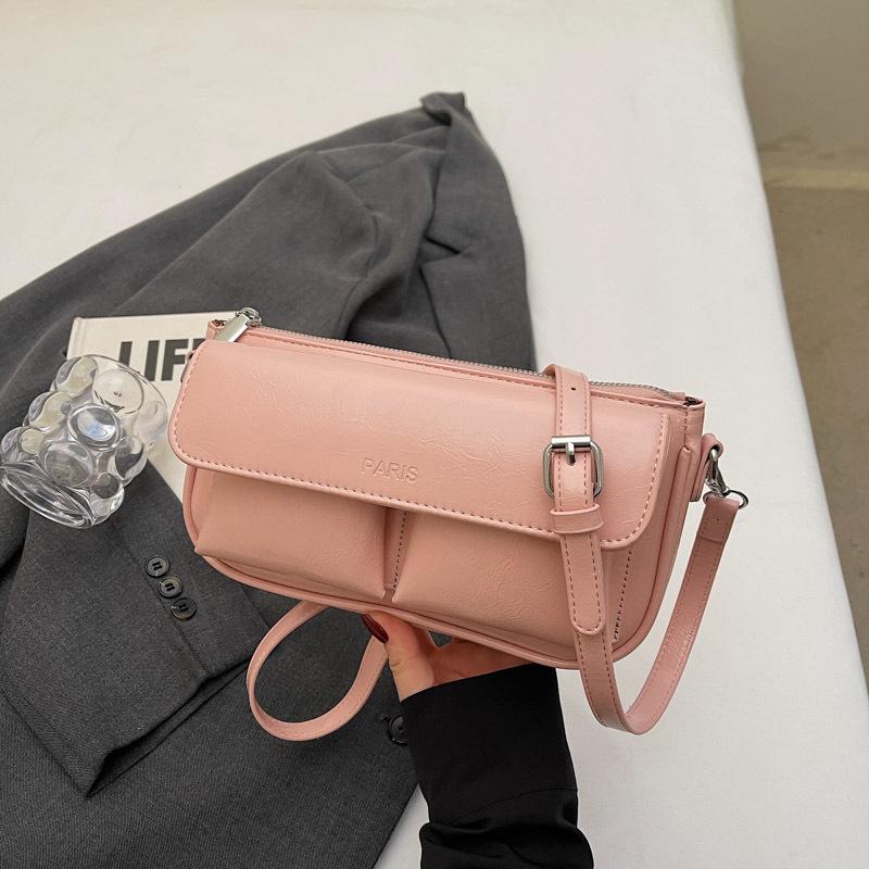2025 summer new niche high-value retro underarm baguette bag women's casual shoulder messenger bag