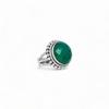 Bague statement en Onyx Vert: Argent Sterling 925 Pierre Précieuse