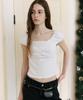 Lora Lora Puff Cap Sleeve T-Shirt White