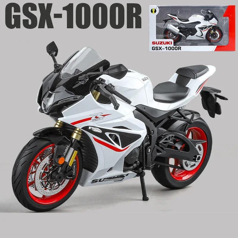 

Большой размер 1/9 Suzuki GSX-1000R Alloy Racing Motorcycle Model Diecasts Street Sports Motorcycle Model Simulation Kids Toys Gifts белый
