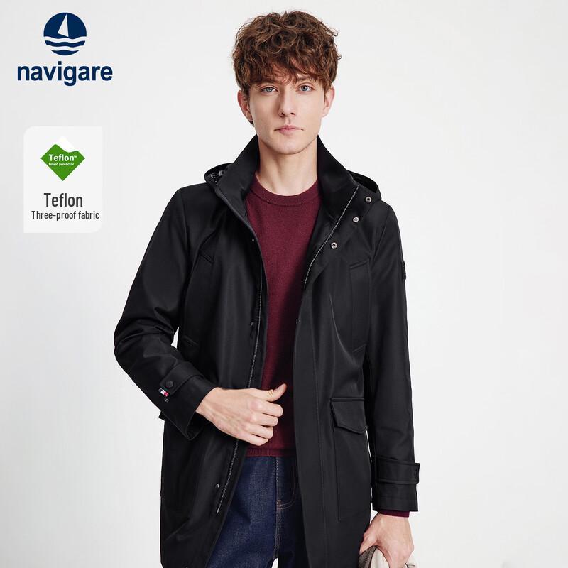 Navigare Men s Hooded Waterproof Mid-Length Outdoor Jacket XXL/54