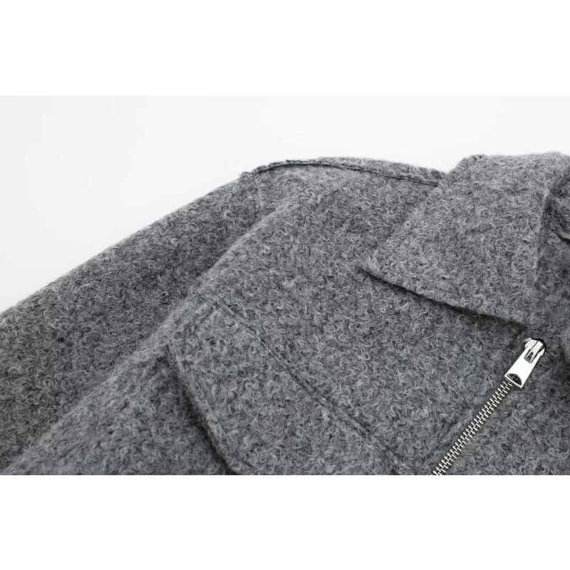 Autumn Women's Plus Size Street Fashion Soft Tweed Short Jacket Coat
